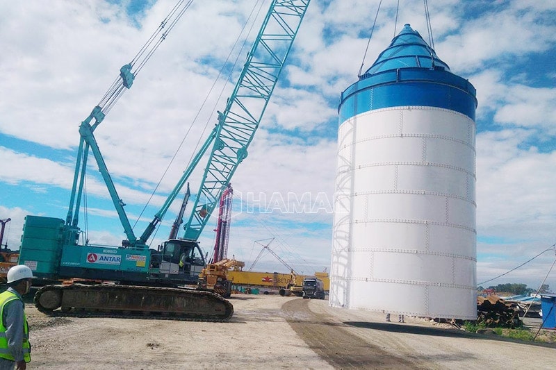 Se estaba construyendo un silo de cemento de 800 toneladas