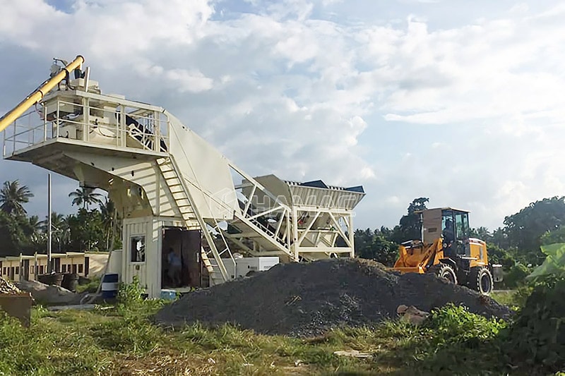 Planta mezcladora de concreto móvil YHZS25 en Filipina