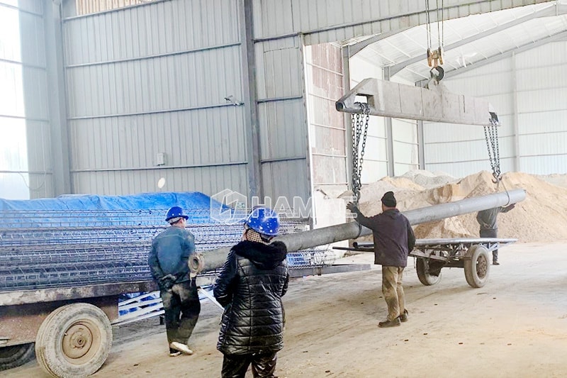 Planta de fabricación de postes de concreto en China