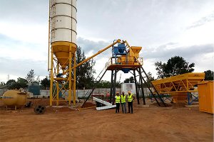 HZS35 Planta de hormigón en Rwanda